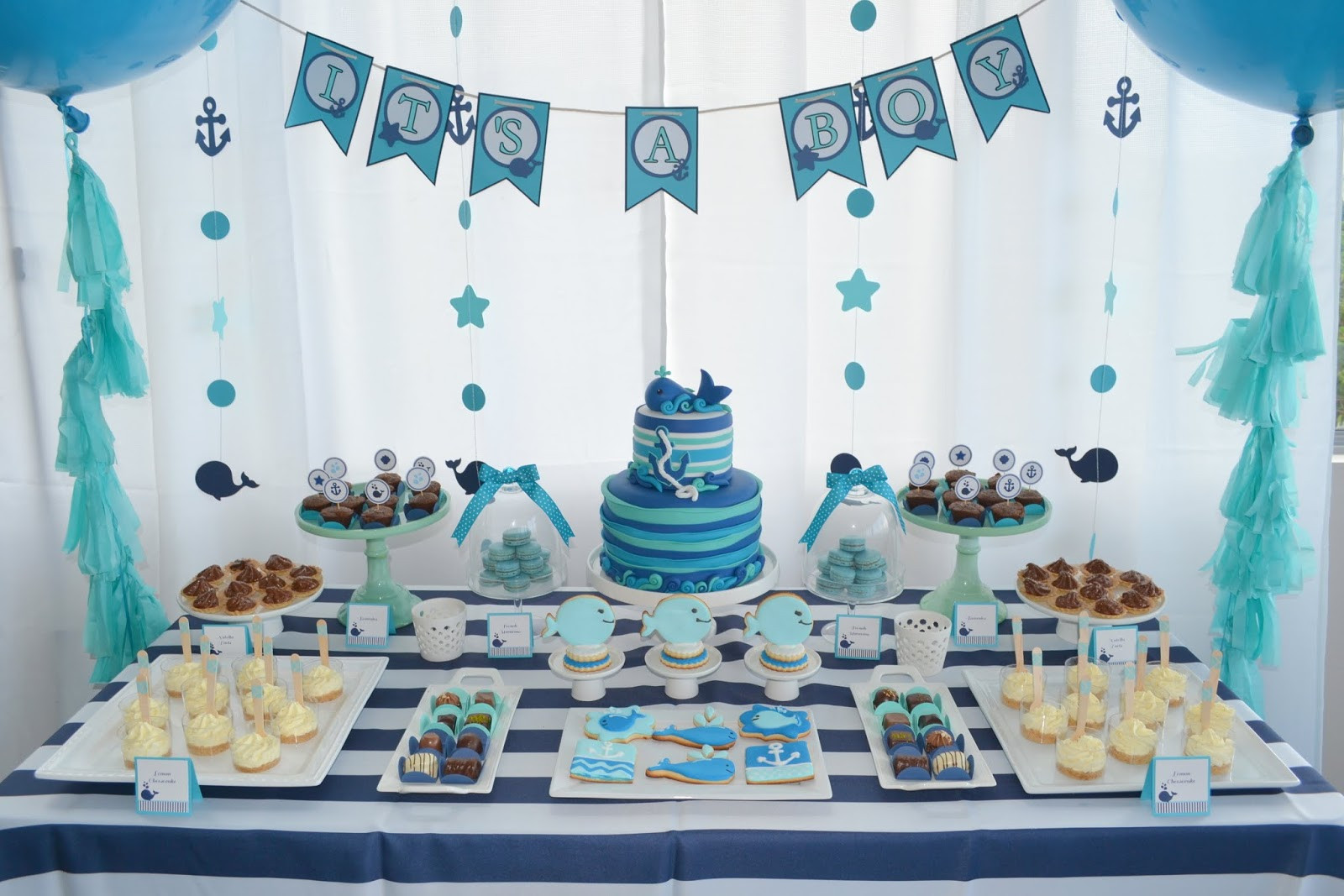 Baby Boys 1St Birthday Decorations
 Baby whale themed