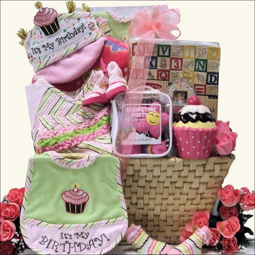 Baby First Birthday Gift Ideas For Her
 Baby s 1st Birthday Basket Girl Baby Gifts