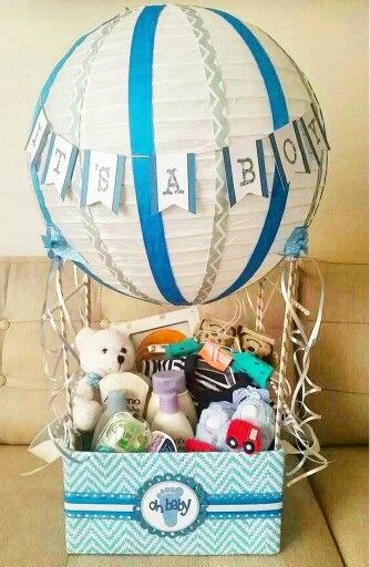 Baby Gift Ideas Pinterest
 Hot air balloon baby shower t basket
