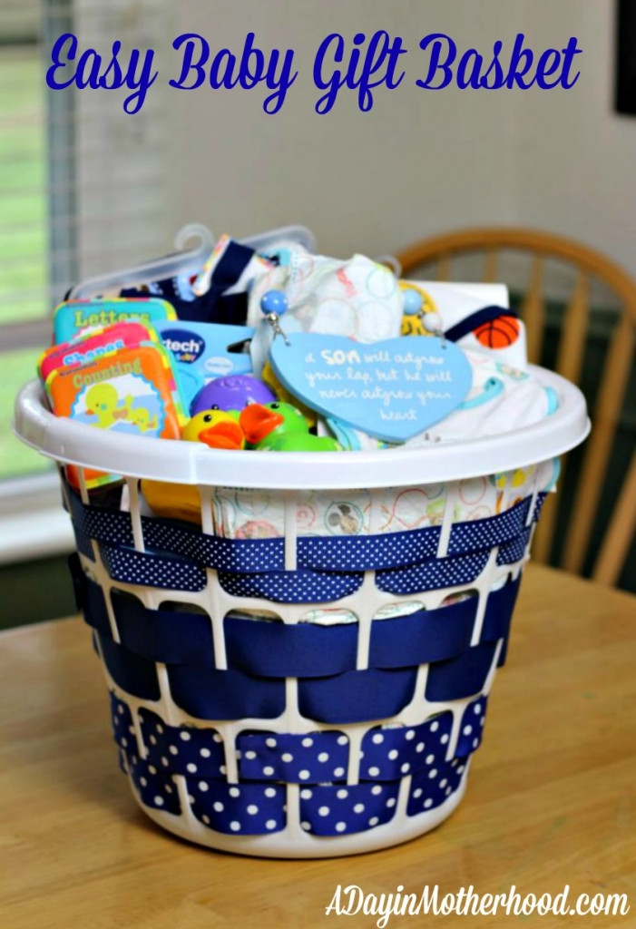 Baby Gift Ideas Pinterest
 Easy Baby Gift Basket