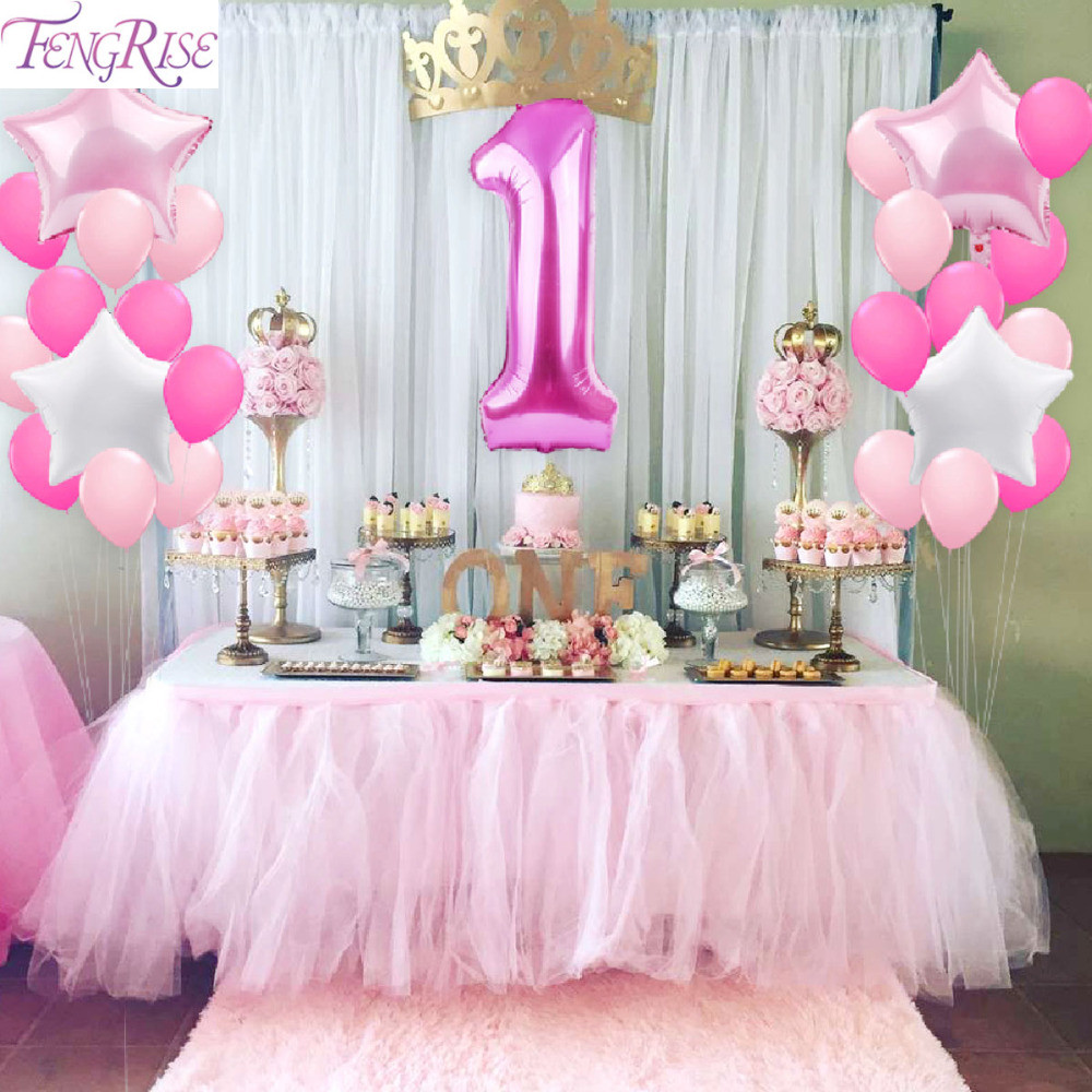 Baby Girl First Birthday Party Ideas
 FENGRISE 1st Birthday Party Decoration DIY 40inch Number 1
