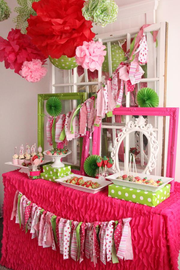 Baby Girl First Birthday Party Ideas
 Kara s Party Ideas Strawberry 1st Birthday Party