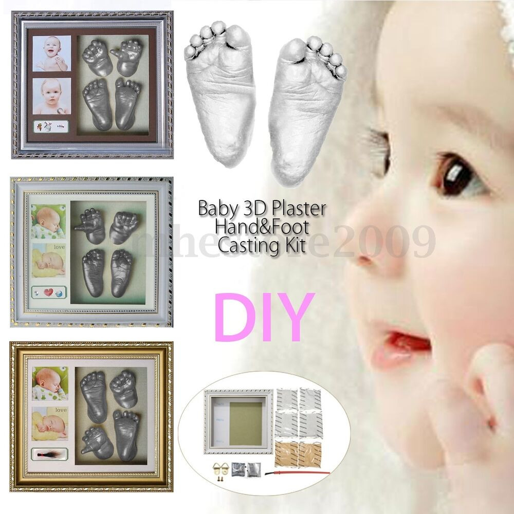 Baby Handprint Gift Ideas
 3D Plaster Handprints Footprints Baby Hand Foot Casting