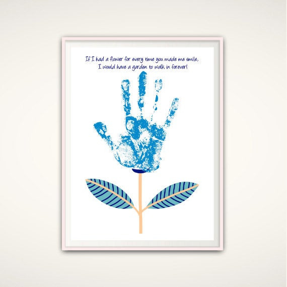 Baby Handprint Gift Ideas
 Personalized Handprint Art DIY Gift Idea INSTANT Download
