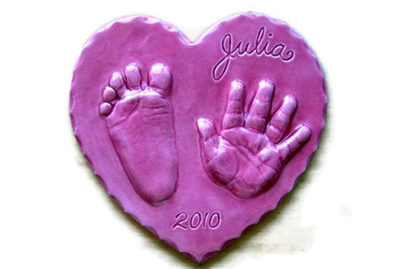 Baby Handprint Gift Ideas
 Baby Ornament Hand and Footprint Gift Baby Gift for 3