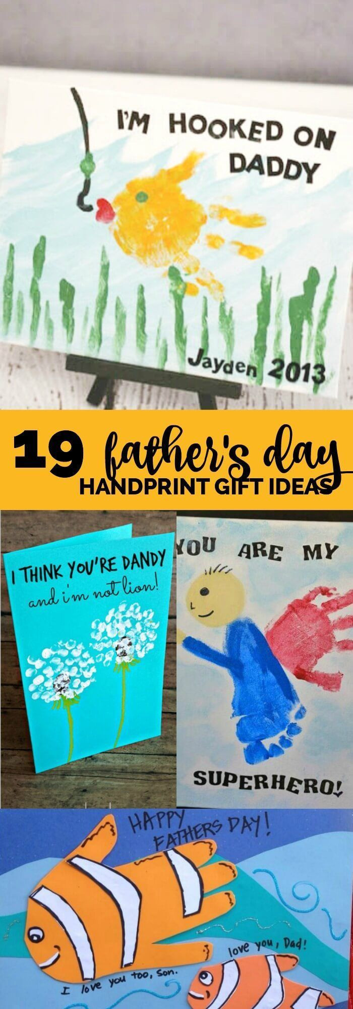 Baby Handprint Gift Ideas
 25 best ideas about Fathers Gifts on Pinterest