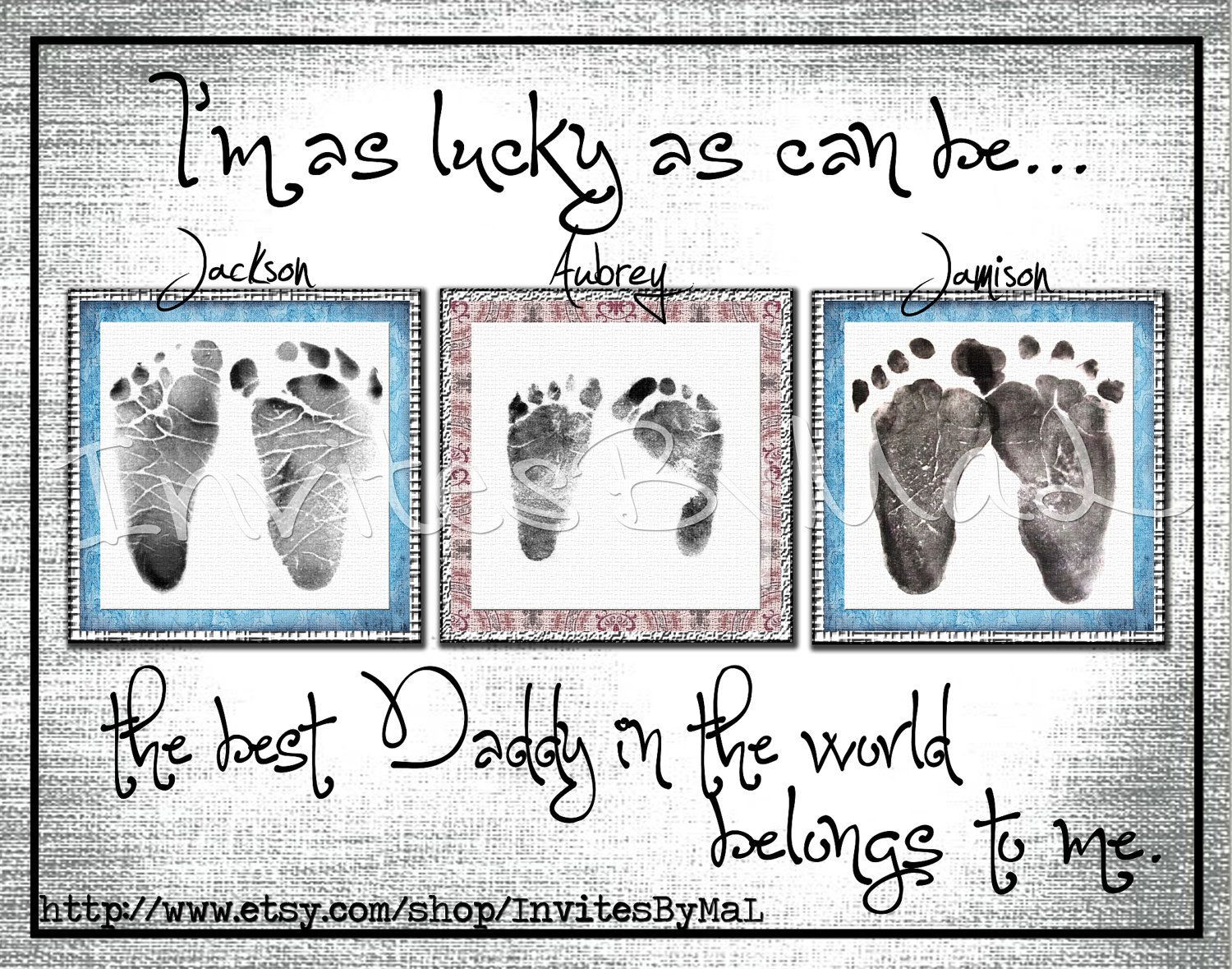 Baby Handprint Gift Ideas
 Personalized baby footprint or handprint keepsake t