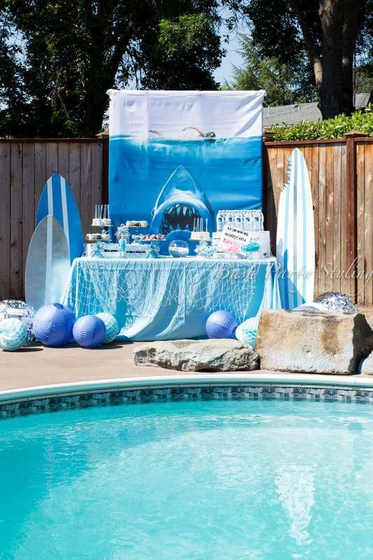 Baby Pool Party Ideas
 Jaws shark Birthday Party Ideas