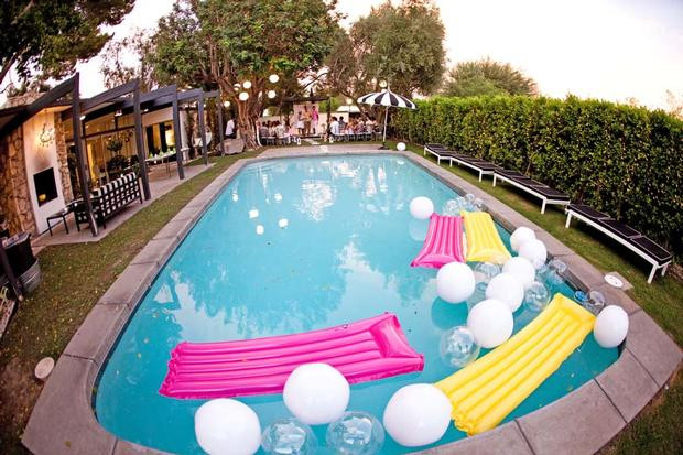 Baby Pool Party Ideas
 Palm Springs Pop Art Party Baby Shower Ideas Themes