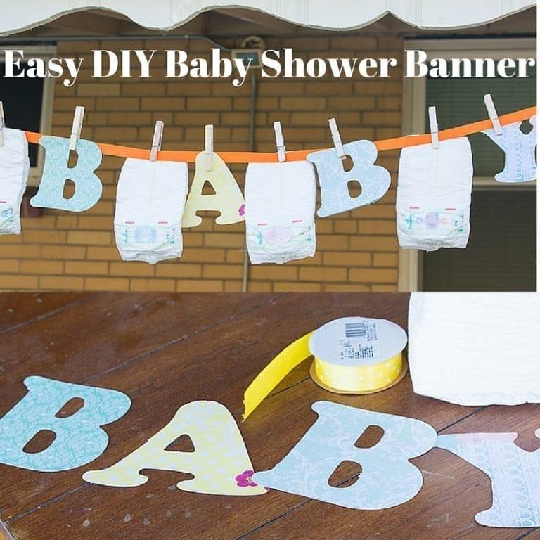 Baby Shower Banner DIY
 DIY Baby Shower Banner