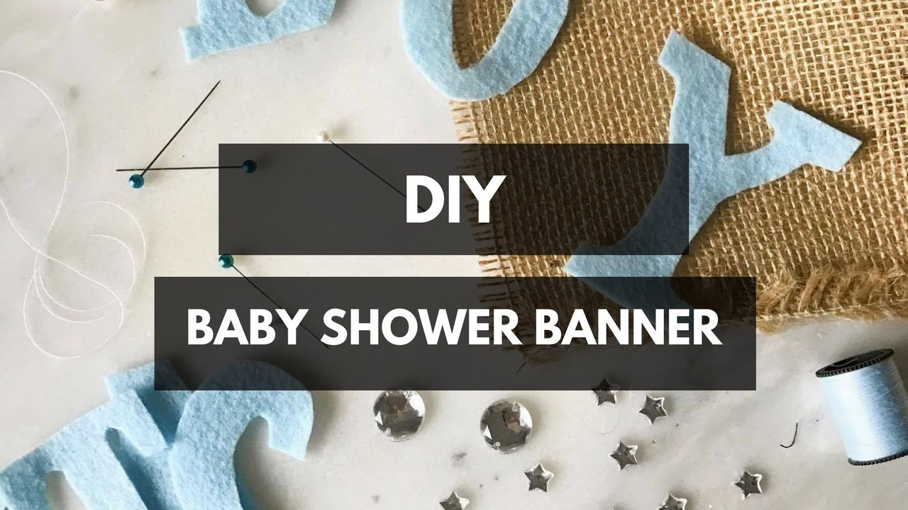 Baby Shower Banner DIY
 DIY Baby Shower Banner