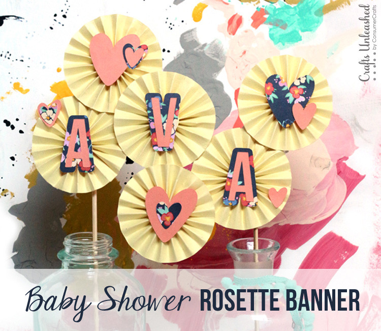 Baby Shower Banner DIY
 DIY Baby Shower Banner Rosettes Crafts Unleashed