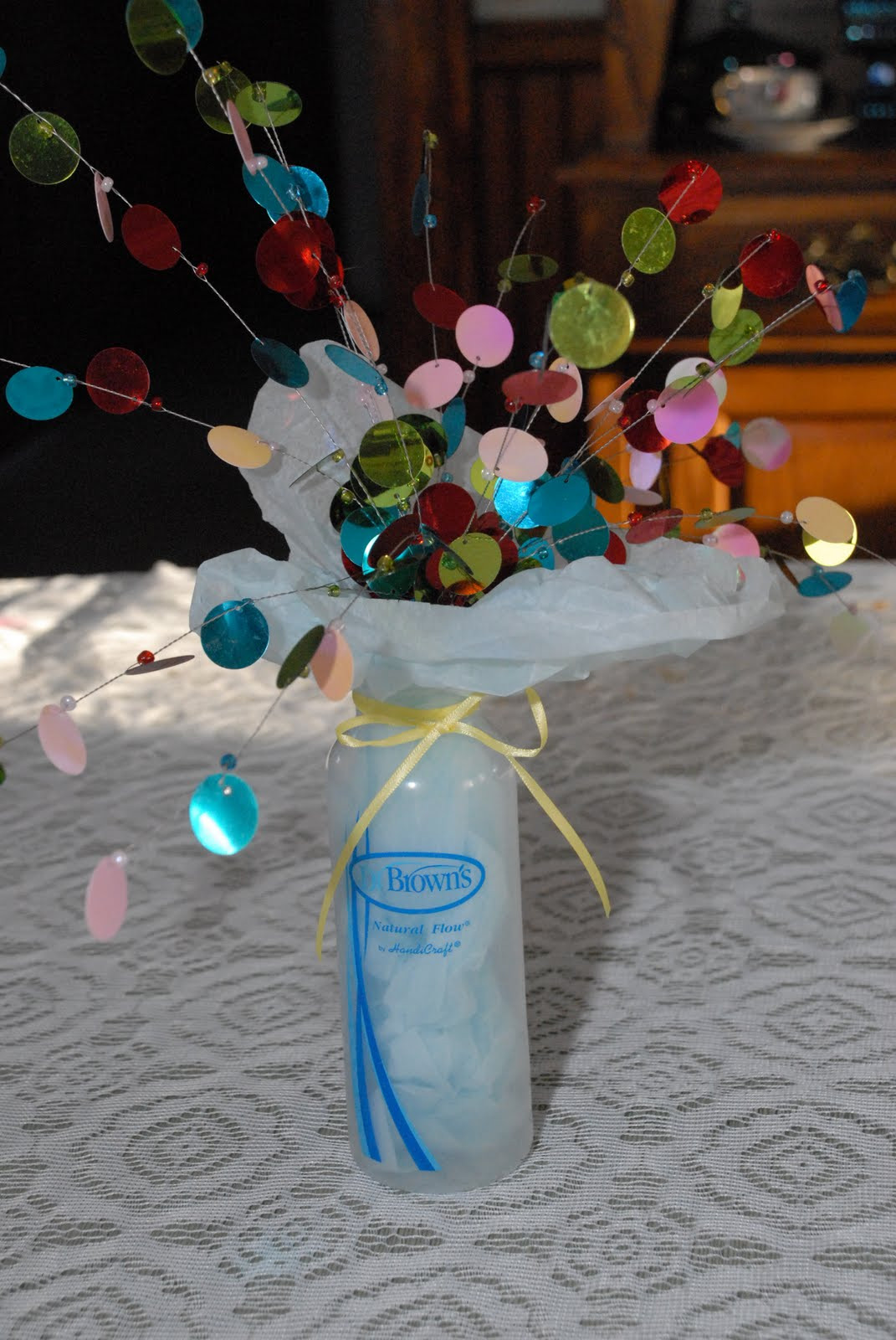 Baby Shower Centerpieces DIY
 Life More Simply DIY Frugal and Green Centerpieces for a