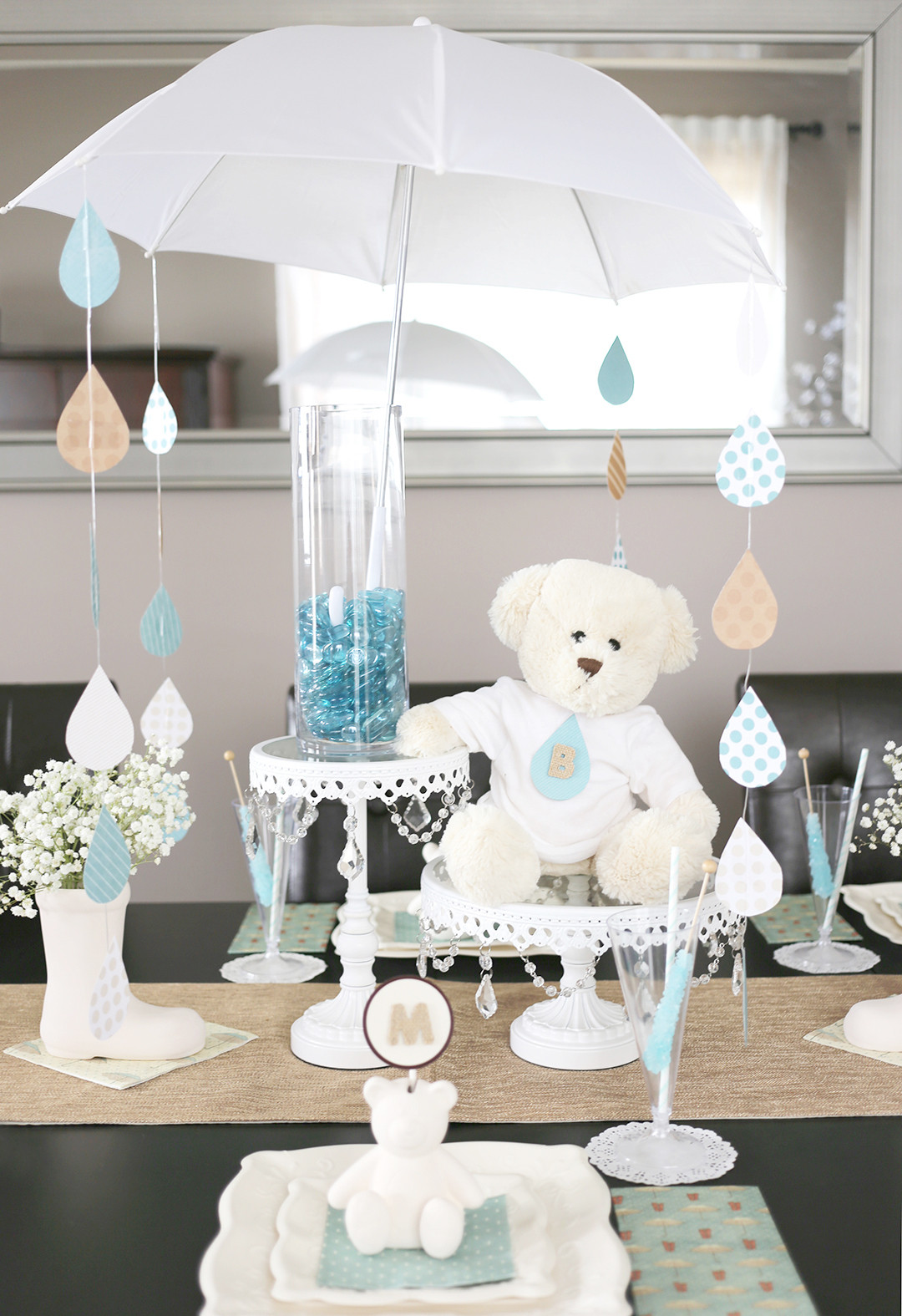 Baby Shower Centerpieces DIY
 A Sweet Umbrella Themed Baby Shower