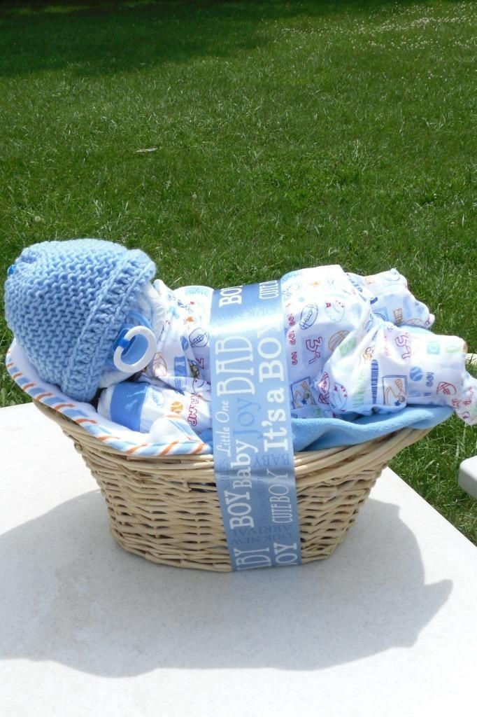 Baby Shower Gift Basket Ideas For Boy
 Diaper baby basket Baby Ideas Pinterest