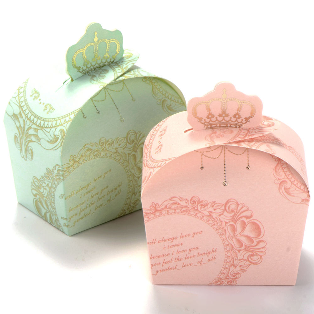 Baby Shower Gift Box Ideas
 50x Wedding Favor Candy Box Royal Crown Design Baby Shower