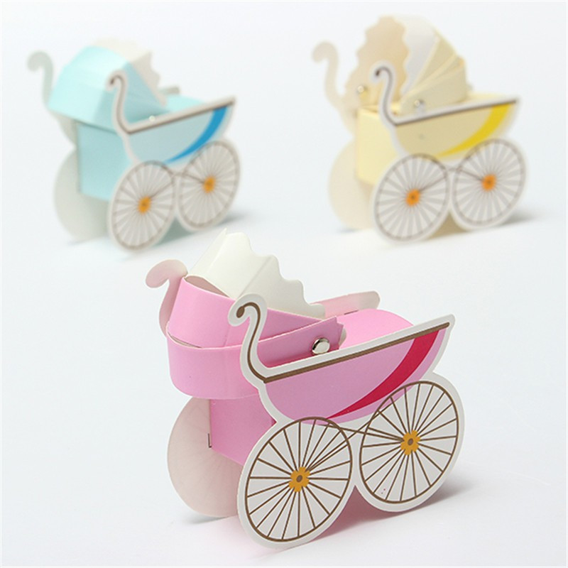 Baby Shower Gift Box Ideas
 1Pcs Stroller Shape Candy Box Wedding Favors Baby Shower