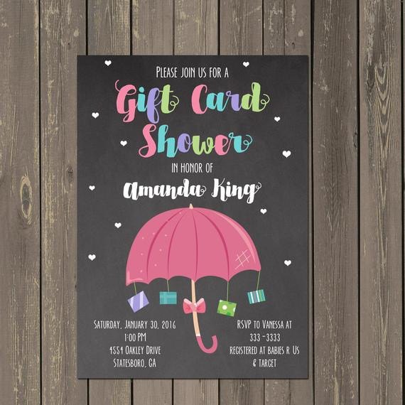 Baby Shower Gift Card Ideas
 Gift Card Baby Shower Invitation Baby Sprinkle Invitation