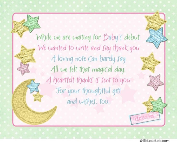 Baby Shower Gift Card Ideas
 Baby Shower Thank You Cards Printable
