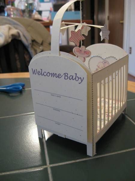 Baby Shower Gift Card Ideas
 DIY "crib" party favor container for baby shower