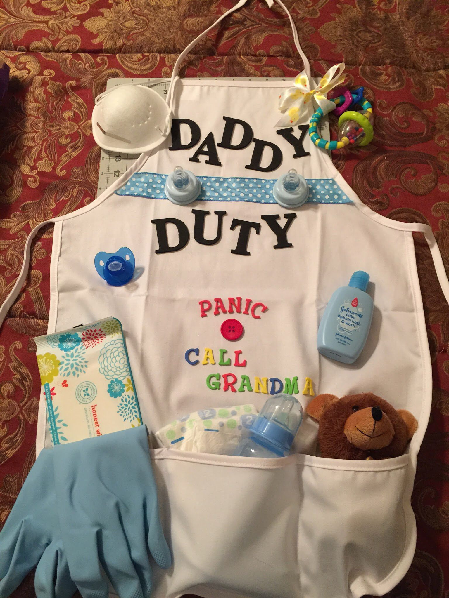 Baby Shower Gift Ideas For Dads
 New Dad Diaper Duty apron