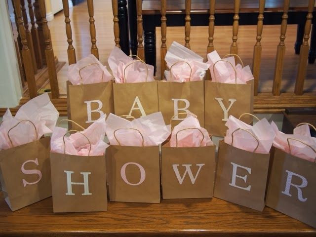 Baby Shower Gift Ideas For Guests
 Baby Shower Game each bag contains a baby item beginning