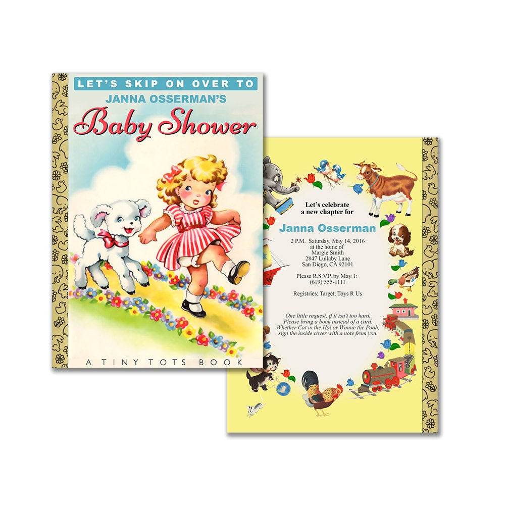 Baby Shower Invitations DIY
 Storybook baby shower invitation DIY printable invitation