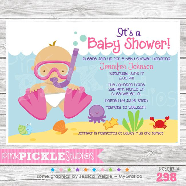 Baby Shower Pool Party Ideas
 1000 images about Little Swimmer Baby Shower Pool Party