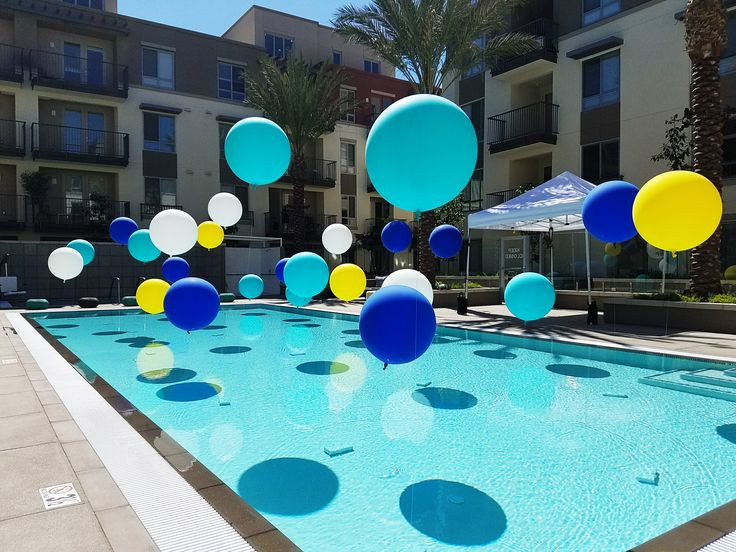 Baby Shower Pool Party Ideas
 185 best Balloons by the Pool images on Pinterest