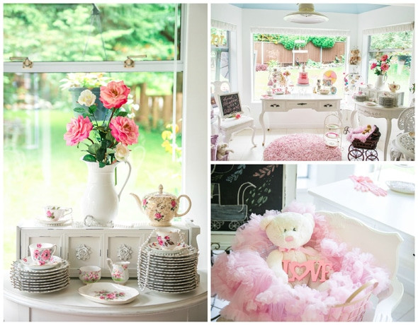 Baby Shower Tea Party Ideas
 Vintage Baby Girl Shower Pretty My Party Party Ideas