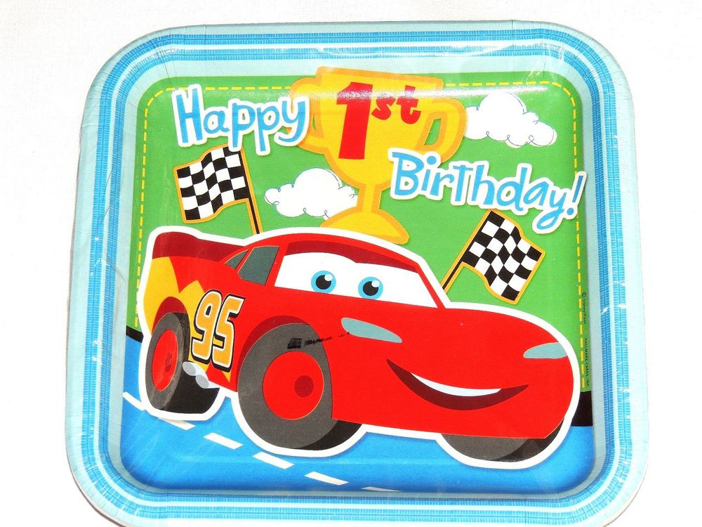 Baby'S First Birthday Decorations
 NEW CARS BABY S 1st BIRTHDAY 8 LUNCH PLATES PARTY