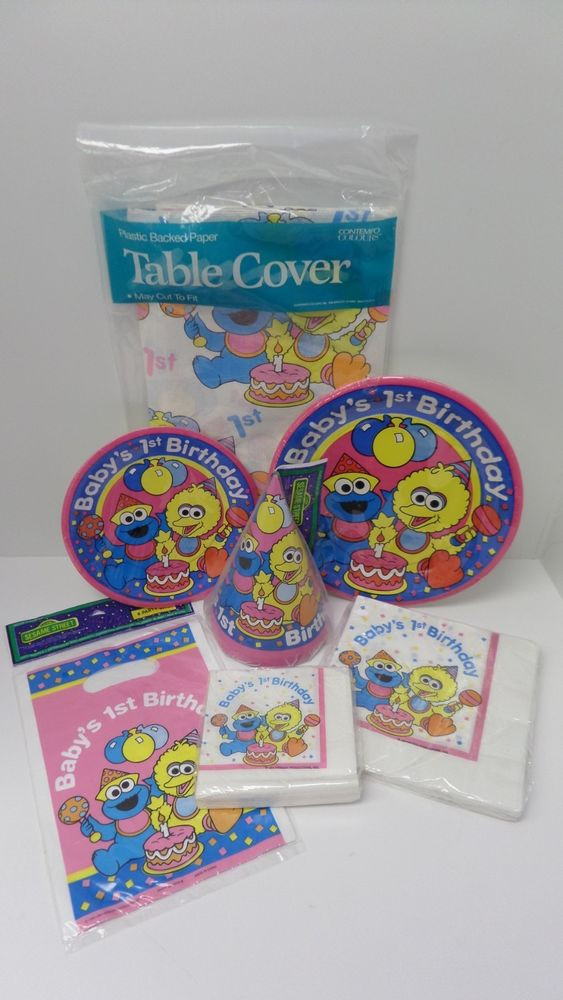Baby'S First Birthday Decorations
 Sesame Street Baby s 1st Birthday Party Supplies