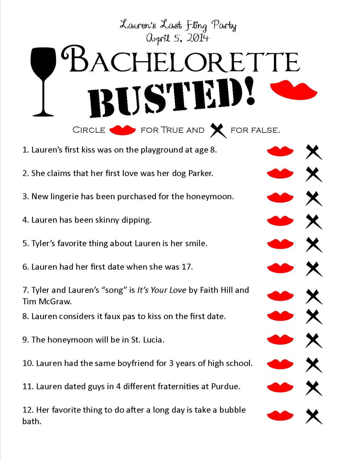 Bachelorette Party Games Ideas
 Bachelorette Busted Unique Printable Bachelorette by