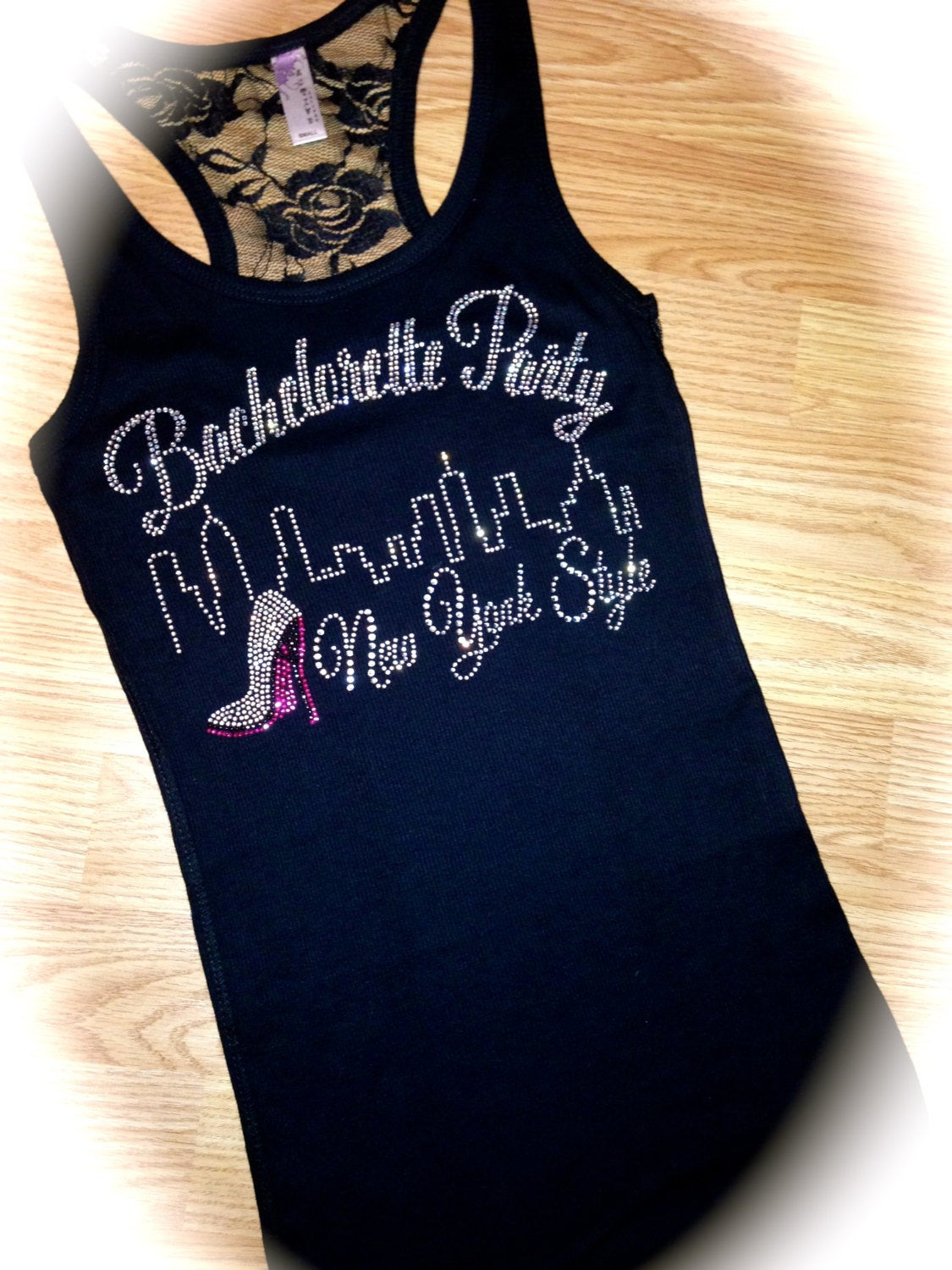 Bachelorette Party Ideas Nyc
 New York Bachelorette Party Bling Tank Tops Lace Bridesmaid