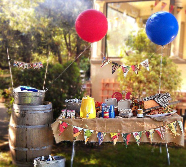 Backyard First Birthday Party Ideas
 Farmer s Market Inspired Backyard BBQ First Birthday