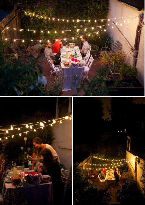 Backyard Lighting Ideas For A Party
 24 Jaw Dropping Beautiful Yard and Patio String Lighting