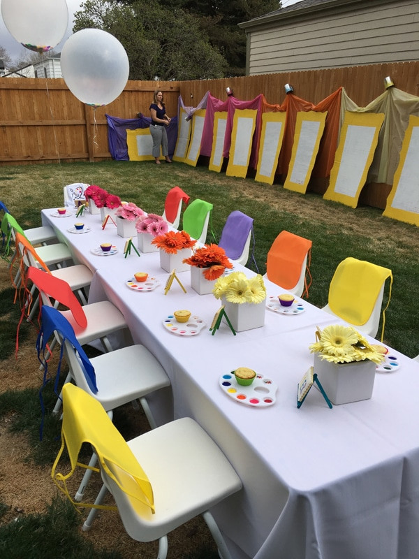 Backyard Party Ideas For Teenagers
 Kids Backyard Art Party Idea Pretty My Party Party Ideas