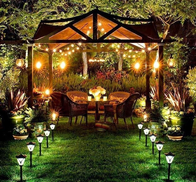 Backyard Party Lights Ideas
 Decorating with Outdoor Lights to Romanticize Backyard Designs