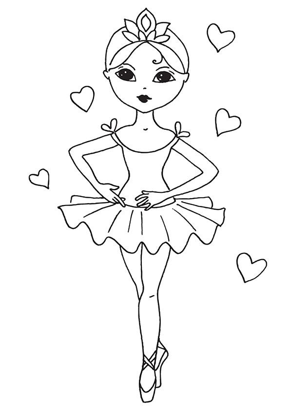 Ballerina Coloring Pages For Girls
 print coloring image Livie crafts