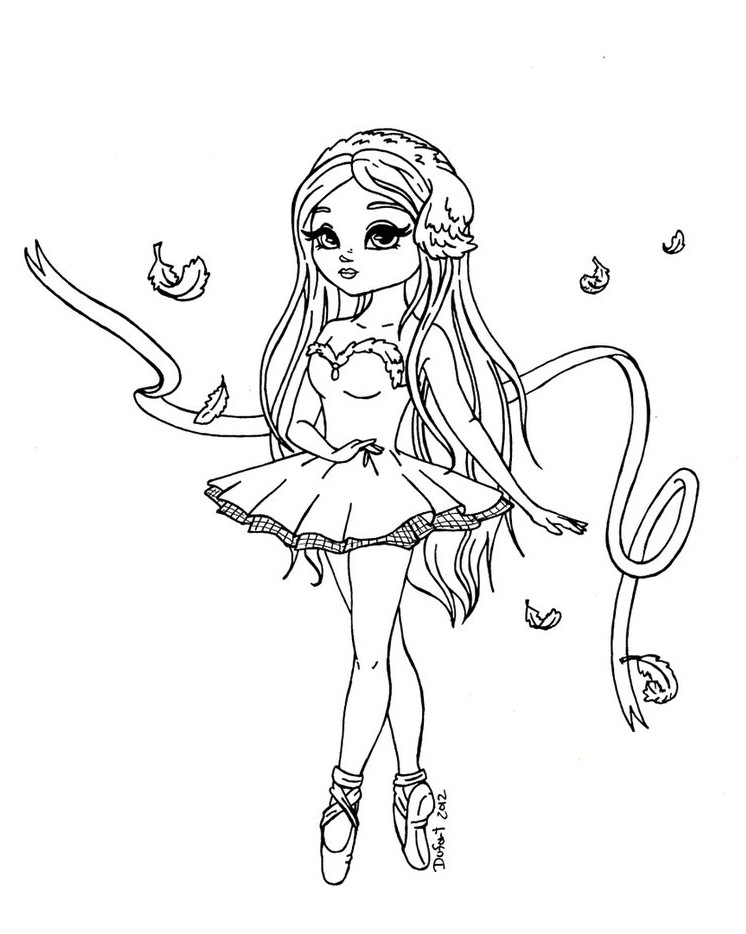 Ballerina Coloring Pages For Girls
 Beautiful Ballerina Coloring Pages