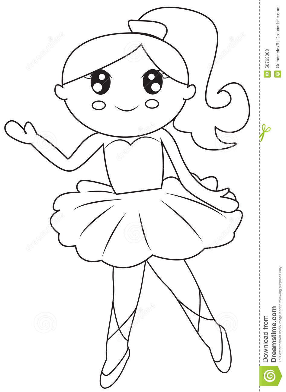 Ballerina Coloring Pages For Girls
 Drawn ballet child Pencil and in color drawn ballet child