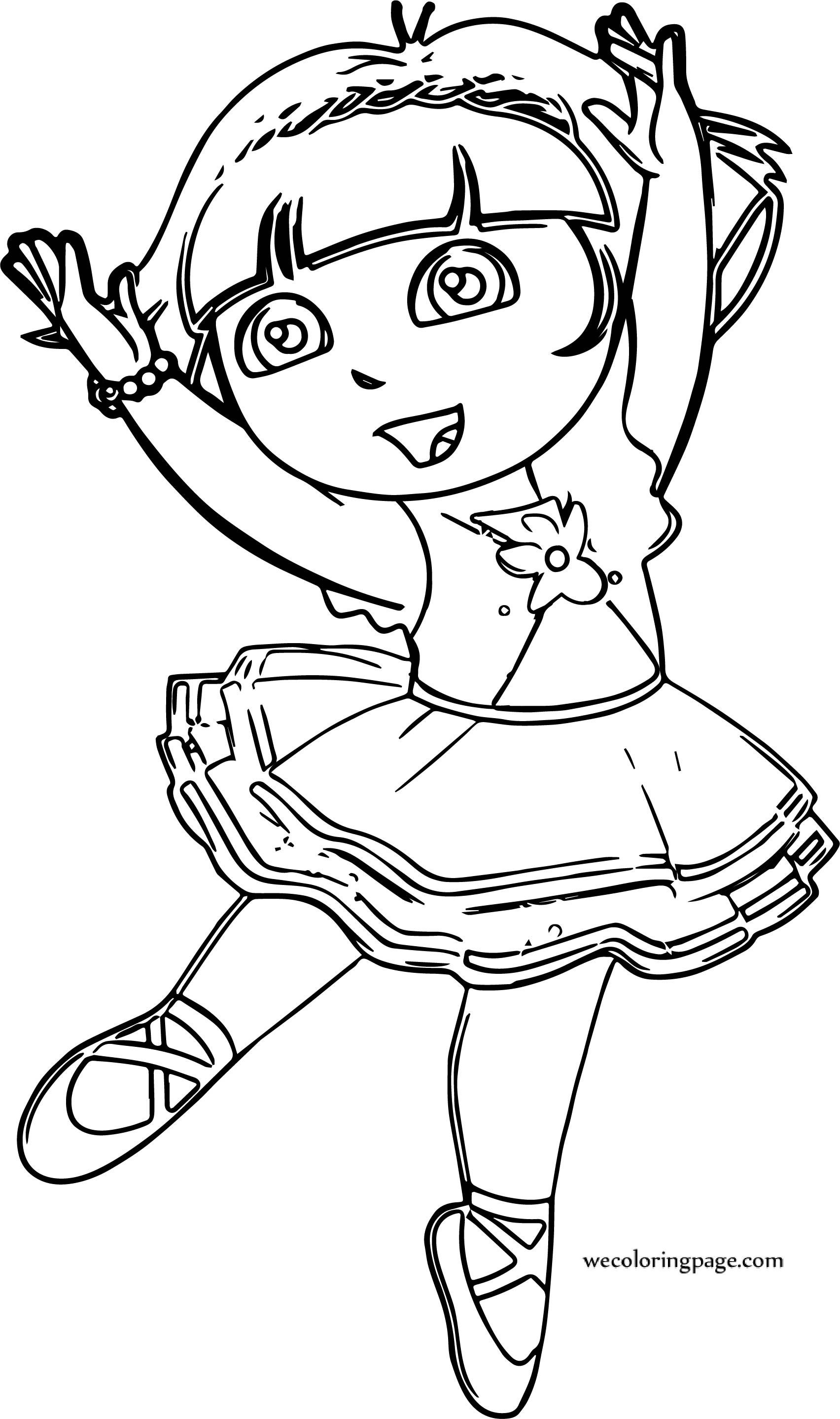 Ballerina Coloring Pages For Girls
 I Ballerina Dora Girl Coloring Page