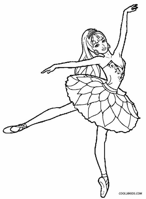 Ballerina Coloring Pages For Girls
 Printable Ballet Coloring Pages For Kids
