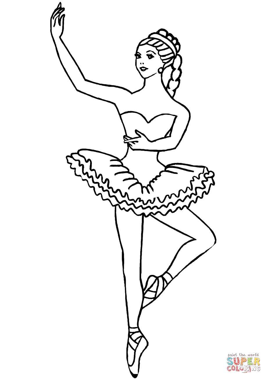 Ballerina Coloring Pages For Girls
 Ballerina coloring page