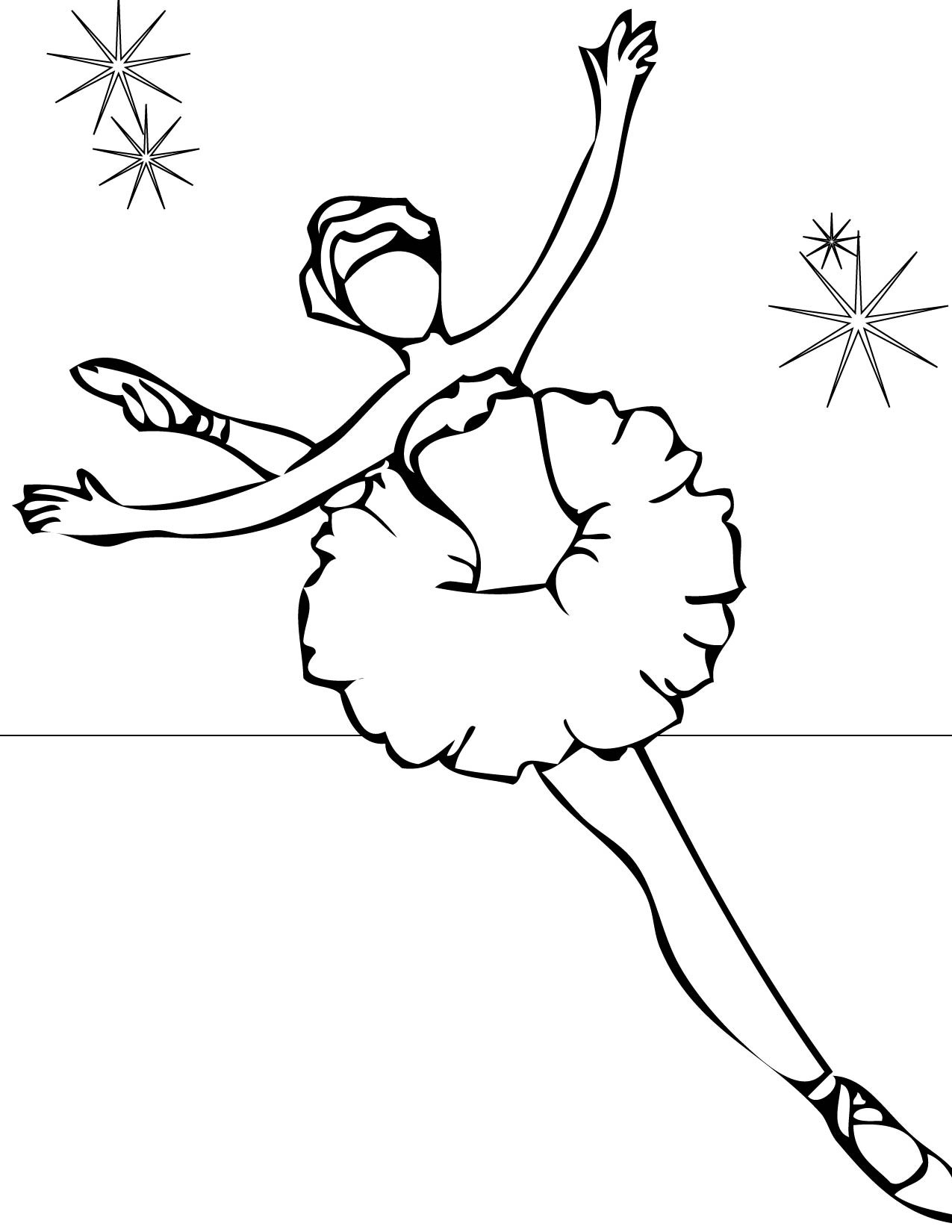 Ballerina Coloring Pages For Girls
 Ballerina Coloring Pages for childrens printable for free