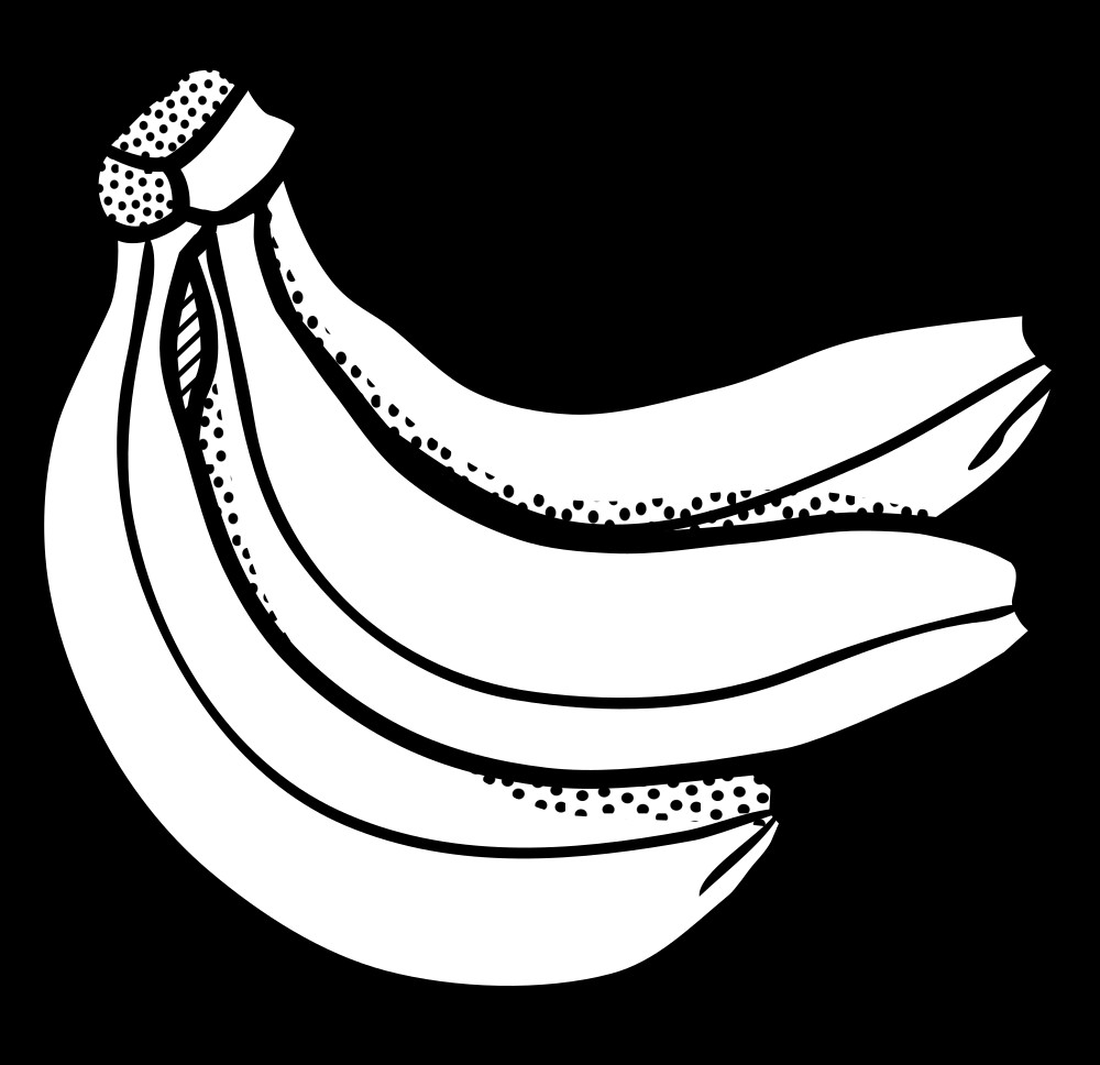 Banana Coloring Pages
 lineLabels Clip Art Bunch Bananas Lineart