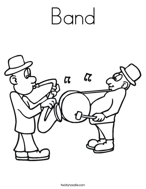 Band Coloring Pages
 Band Coloring Page Twisty Noodle