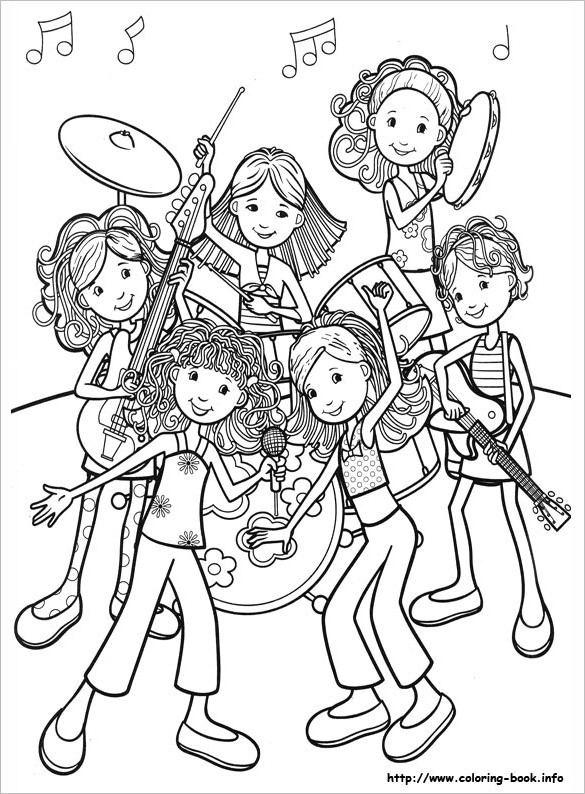 Band Coloring Pages
 Coloring Pages For Girls – 21 Free Printable Word PDF