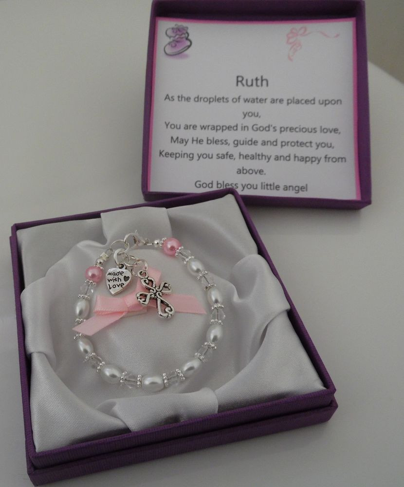 Baptism Gift Ideas For Baby Girl
 Baby Girl Boy christening t personalised bracelet