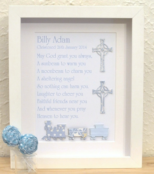 Baptism Gift Ideas For Boys
 Classic Baby Boys Unique Christening Baptism Poem Gifts